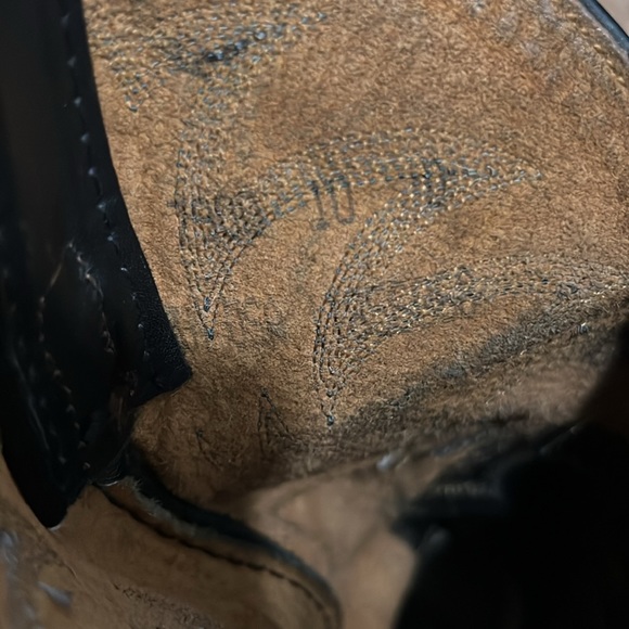 Tony lama black cowboy  boots size 10 - Picture 7 of 9